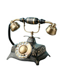 Vintage Style Telephone Brass & Iron Beautiful Black Victorian Rotary Telephone