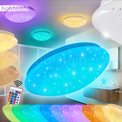 Plafonnier LED pour salle de bain Changeur de couleur RGB Télécommande - Photo 1/3