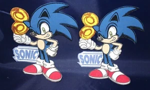 SONIC GLITTER BIRTHDAY PARTY SUPPLY DECORATION FOAM FOMI FIGURES 10 PACK NEW - Picture 1 of 2