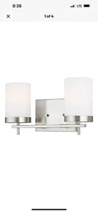 Generational Lighting 2-Light Vanity Zire 14" Bathroom Light Brushed Nickel - Picture 1 of 2