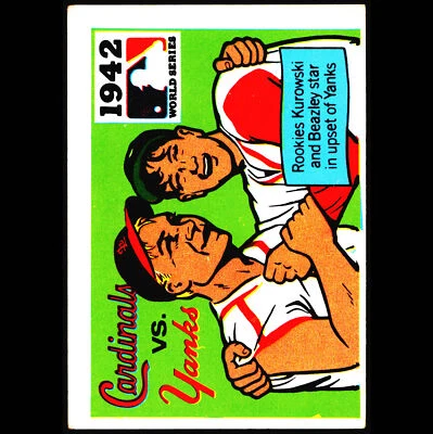 1971 Fleer World Series Black Backs #40 1942 Cardinals vs Yankees Kurowski - Image 1 of 2