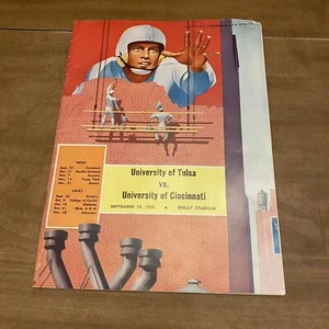 University Of Tulsa & University Of Cincinnati VTG Football Program 1950s 1953  - Picture 1 of 5