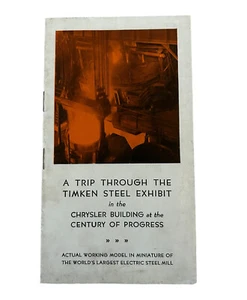 Vintage Timken Steel Exhibit 1934 World's Fair Brochure Chrysler Progress (B2) - Picture 1 of 8