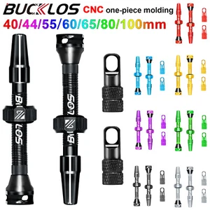 BUCKLOS MTB Road Tubeless Presta Valve Stem 40/44/55/60/65/80/100mm Removable - Picture 1 of 23