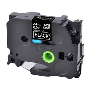 1x Compatible with Brother TZ TZe-355 ruban étiqueteuse Blanc sur noir 24mm - Photo 1/3