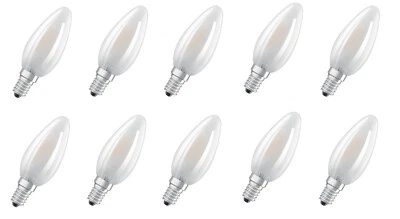 10x Osram LED STAR Classic B Kerze E14 2,5W = 25W 4000K EEK:F (Spektrum A-G) - Bild 1 von 4