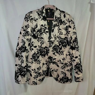 Traje Chaqueta TWISTED TAILOR Barros Plus Calce Ajustado Champagne con Negro Floral 50R Foto 1 de 4