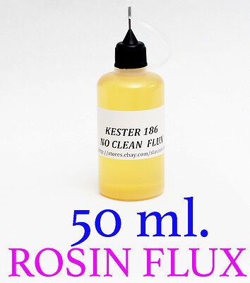 50 Ml. /   KESTER 186   Rosin No Clean Soldering Solder Liquid Flux Reflow  • 10.99$