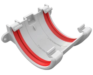 Round Guttering Joiner, Union, in White Black, Anthracite Grey, Brown - Picture 1 of 8