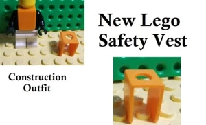 LEGO Orange Safety Vest Firefighter Construction Police Minifigure Protection - Picture 1 of 1