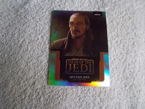 Star Wars: Finest 2023 "QUI-GON JINN" #TOTJ-6 Trading Card CHR - Picture 1 of 2