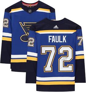Justin Faulk St. Louis Blues Signed Blue Adidas Authentic Jersey