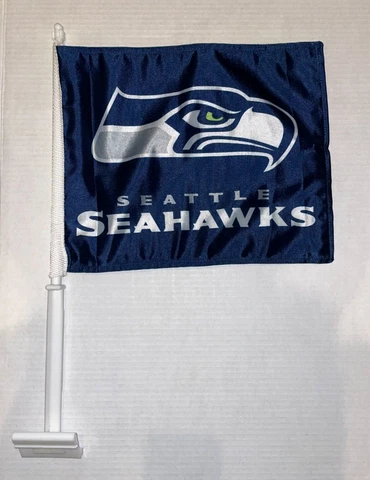 SEATTLE SEAHAWKS LOGO blue 11X14 CAR flag FREMONT GENUINE NFL Licensed US seller Cover