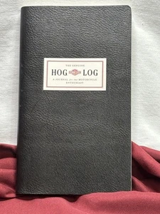 Vintage Harley Davidson Hog Log Journal Book Genuine Black Leather 1999 NEW - Picture 1 of 15