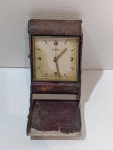 Vintage Roamer Folding Alarm Desk Travel Clock Swiss Made Not Working - Bild 1 von 8