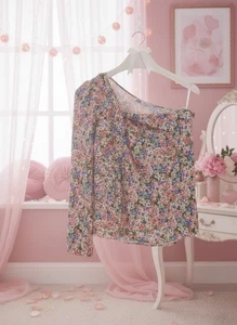 Romantisches Schulterfreies Zara Top kleine Blumen - Bild 1 von 6