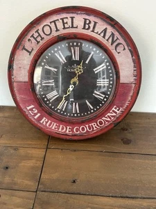 Reloj de pared Widdop Bingham L’Hotel Blanc 121 Rue de Couronne 23 cm de diámetro - Imagen 1 de 5