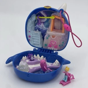 Polly Pocket Mini Freezin' Fun Narwhal Compact Toy Whale Case Playset - Picture 1 of 6