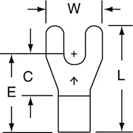 Клемма вилки 3M M10-10Fk, размер шпильки No10, 10 Awg, 600 В, без изоляции, - Изображение 1 из 1