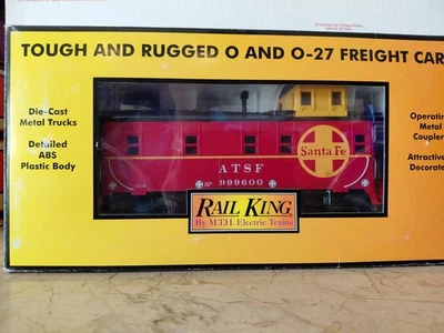 MTH Premier 20-91018 Santa Fe Acero ATSF Caboose #999600 Iluminado Caja incorrecta Foto 1 de 4