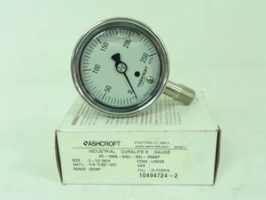 189358 New In Box; Ashcroft 25-1009-SWL-02L-250KP Industrial Duralife Gauge - Picture 1 of 5