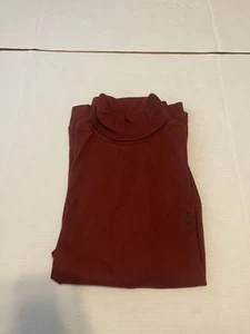 Vintage Ralph Lauren Polo Turtleneck Shirt Men’s L Made In USA Maroon Burgundy - Picture 1 of 7