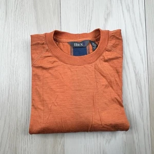 Camiseta Ibex Lana Merino Manga Larga Cuello Redondo Para Hombre Talla M Mediana Naranja  - Imagen 1 de 11