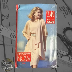 See & Sew Now 5622 Misses' Coat, Top & Skirt Pattern Sz 6-14 Uncut Vintage 1990s - Picture 1 of 5