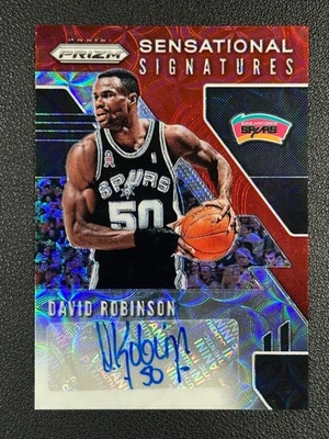 Panini Prizm 2019 (19-20) Sensational Signatures David Robinson rojo automático #Z Foto 1 de 2