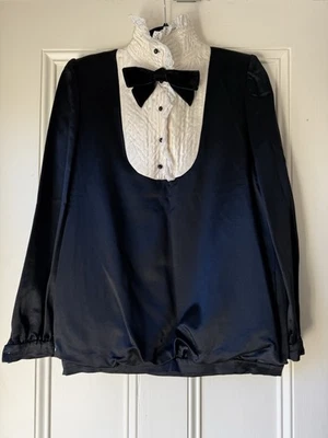 Top de esmoquin de seda Valentino Foto 1 de 4