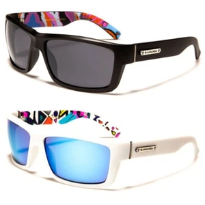 Gafas de sol clásicas rectangulares estampadas interiores brazos moda para hombre Biohazard - Imagen 1 de 7