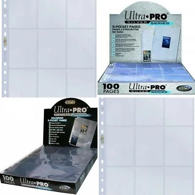 Páginas de tarjetas coleccionables ULTRA PRO Premium 9 bolsillos Pokémon YuGiOh K-pop deportes x 100 Foto 1 de 4