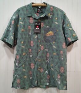 Shinesty x NFLPA NWT Size XL Aaron Rodgers Cheese Head Button Up Shirt...