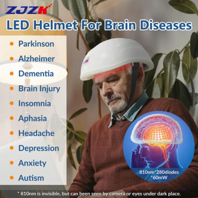 Photobiomodulation Gehirnhelm NIR Lichttherapie bei Hirnverletzung Parkinson - Bild 1 von 4