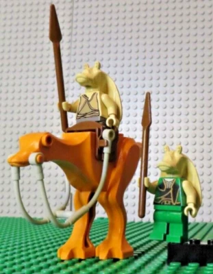 Lego 7115 Gungan Patrol Minifiguras Kaadu, Tarro sw0017 y Gungan Soldier sw0013 Foto 1 de 4