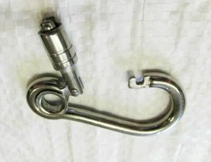 6mm STAINLESS STEEL OUTWARD MARINE OPENING LOCKING CARBINE HOOKS boat rope deck - Picture 1 of 2