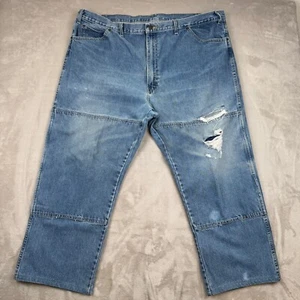 Dickies Double Knee Carpenter Work Denim Jeans Distressed 48x28 Thrashed - Picture 1 of 11