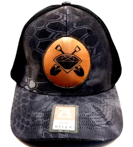 Diamond Mine Baseballkappe Mütze Richardson R-Flex 855 LG-XL schwarz/braun Leder Emblem - Bild 1 von 6