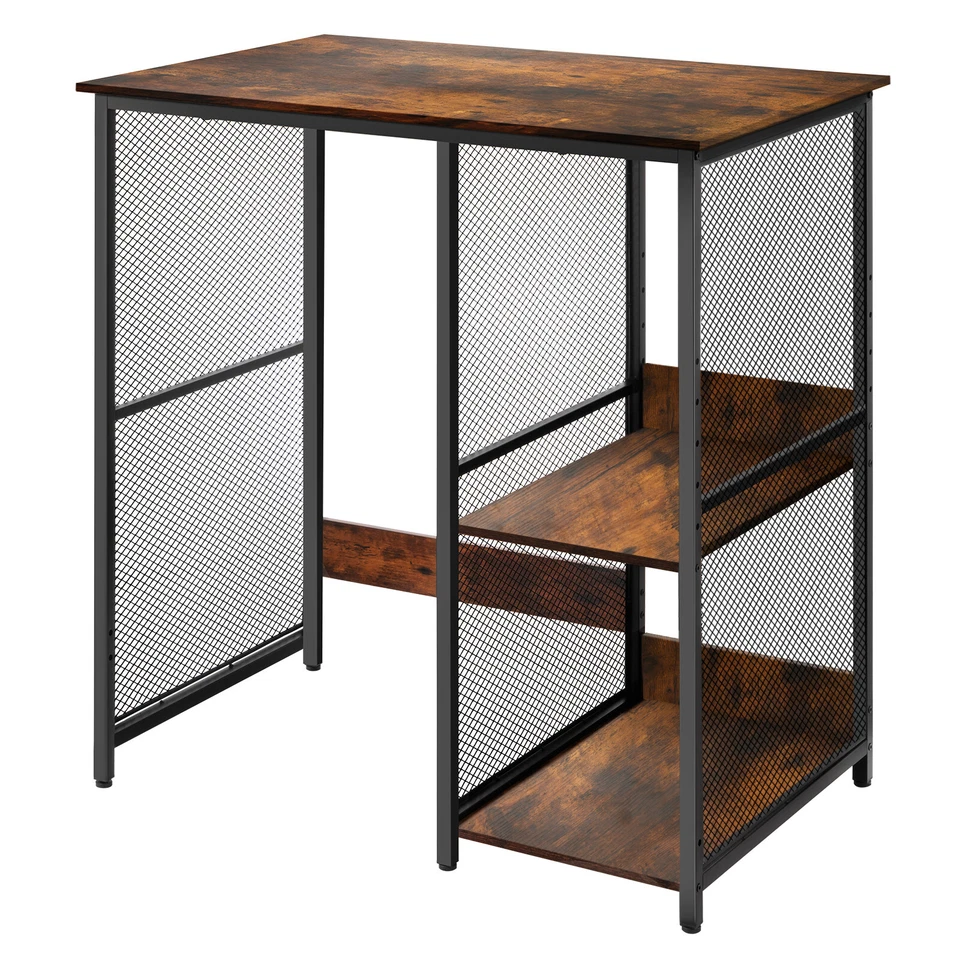 3-Tier Mini Fridge Cabinet with Storage Kitchen Bakers Rack Adjustable Shelf - Photo 1/4