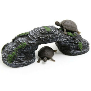 Resin Turtle Basking Platform Aquarium Decorations Reptile Habitat Resting Rock