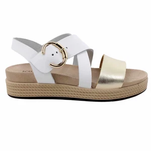 Sandali scarpe aperte Igi&Co in pelle da donna platino-bianco 7670000 - Imagen 1 de 3