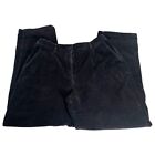 L.L.Bean Pants Womens Size 12R Black Corduroy Original Fit Chino Straight Leg