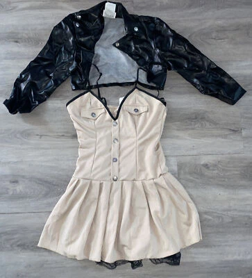 Sexy Disfraz de Oficial Eye Candy, Talla S, Vestido y Chaqueta, Beige/Negro, Halloween Foto 1 de 4