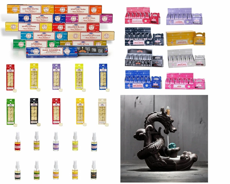 Satya Incense Sticks and Dragon Backflow Burner Gift Set - Image 1 of 1