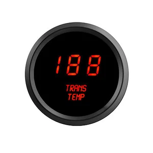 2 1/16" Digital Transmission Temp Gauge Red LEDs Black Bezel Lifetime Warranty - Picture 1 of 8