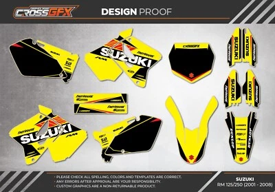 2001 2002 2003 2004 2005 2006 2007 2008 RM 125 250 Graphics SUZUKI RM125 RM250 Foto 1 de 4