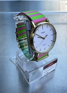 Timex TW2P91800 Women's Fairfield Analog Gold-Tone Steel Watch Nylon Band New - Picture 1 of 9