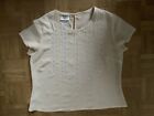 Vintage Laura Ashley Silk Ivory Blouse Top Pintuck Lace Boxy M 10