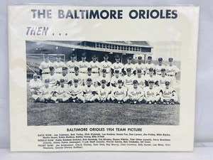 Vintage MLB Baltimore Orioles 1954 Team Photo 9”x 11” Baseball Memorabilia Art - Picture 1 of 4
