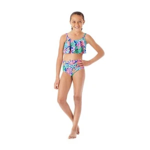 Member's Mark Girls 2-Piece Flounce Swim Set Size XS 4/5 - Picture 1 of 7